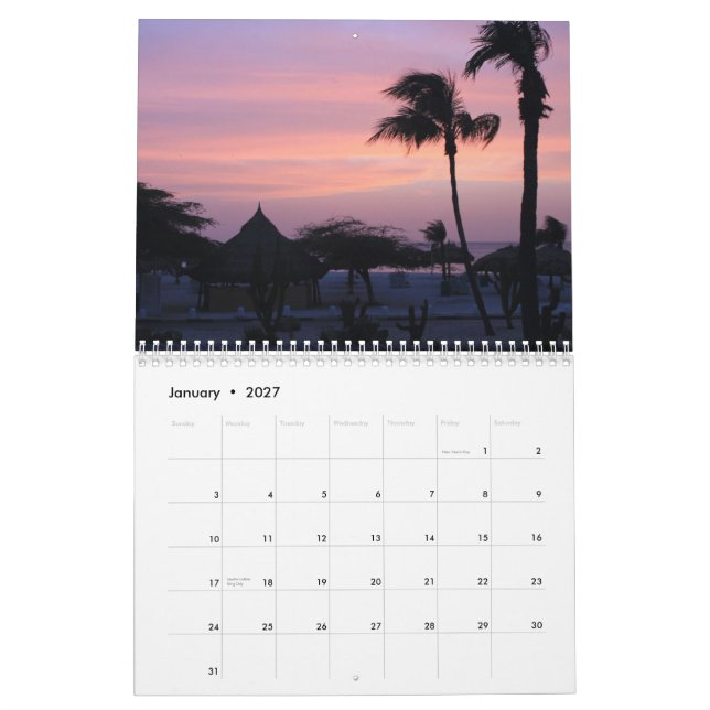 Calendário 2015 de Aruba (Jan 2027)