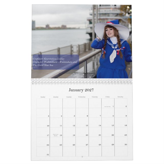 Calendário 2015 de Cosplay dos meios de Stuckey (Jan 2027)