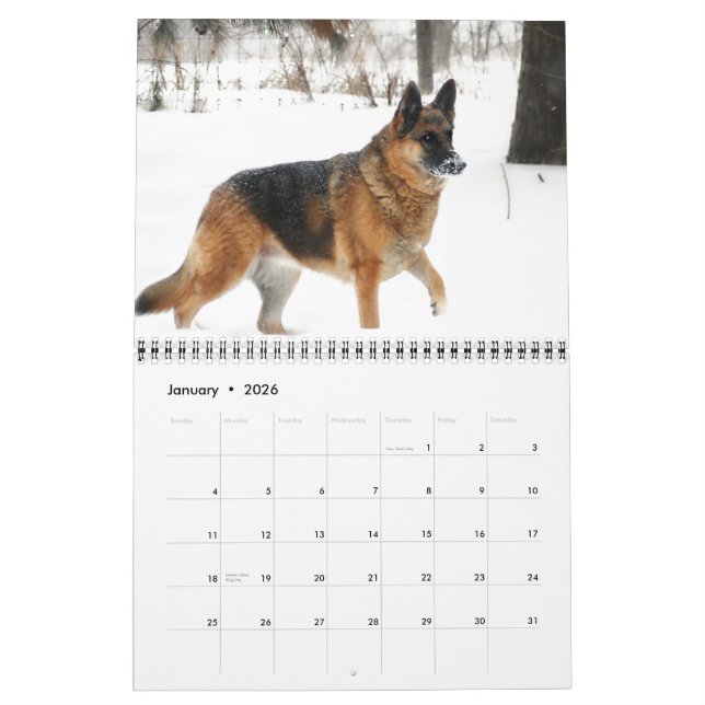 Calendário 2015 do german shepherd (Jan 2026)