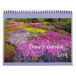 Calendário 2015 do jardim de Dave