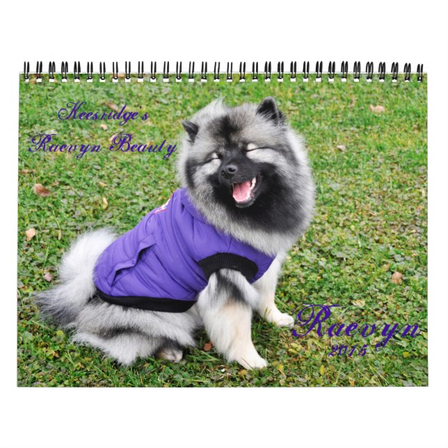 Calendário 2015 do Keeshond de Raevyn (Capa)
