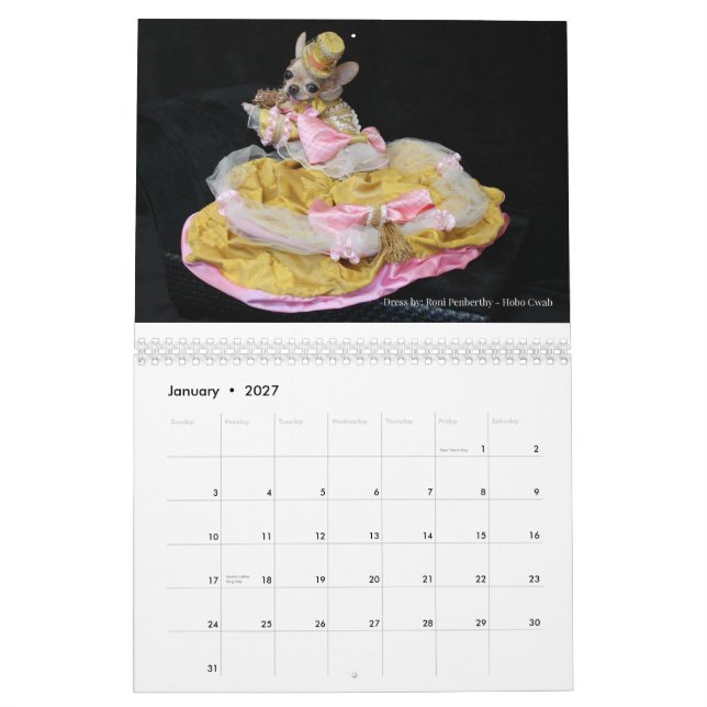 Calendário 2015 do qui Yum Yum (Jan 2027)