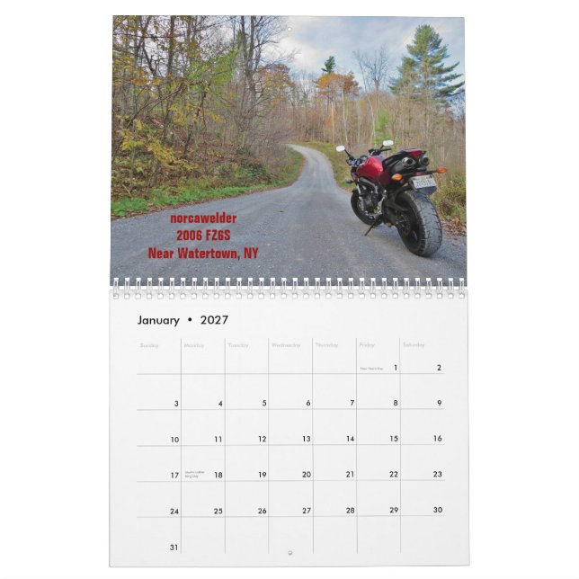 Calendário 2015 FZ6 (Jan 2027)