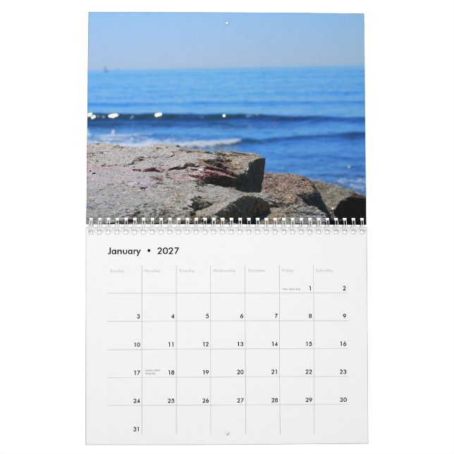 Calendário 2015 Perto da Costa (Jan 2027)