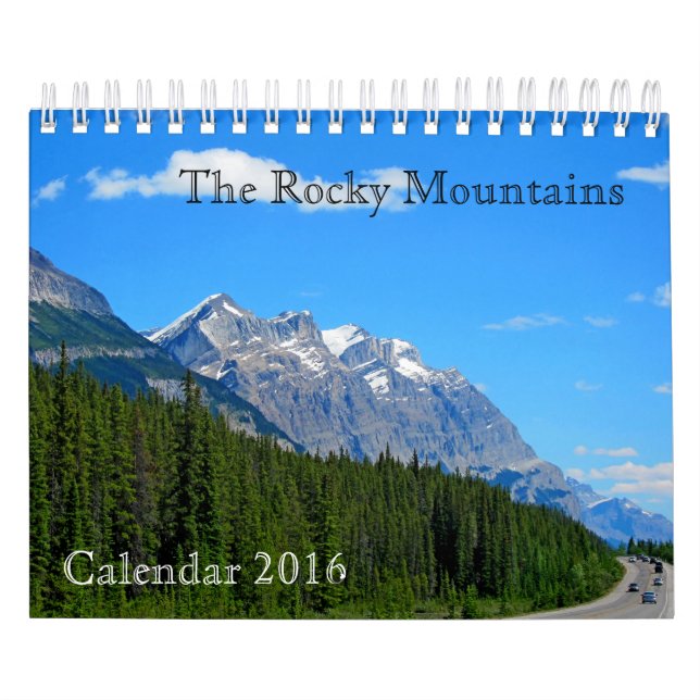 Calendário 2016 - As Montanhas Rochosas, Canadá (Capa)