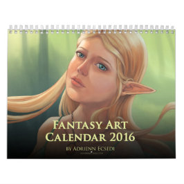 Calendário 2016 da arte da fantasia por Adrienn