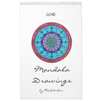 Calendário 2016 da mandala (desenhos)