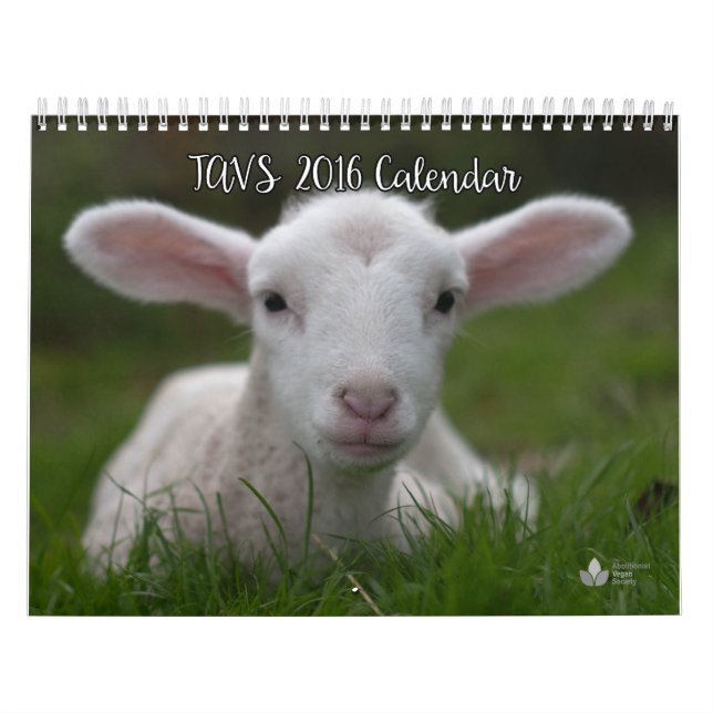 Calendário 2016 da sociedade do Vegan do (Capa)