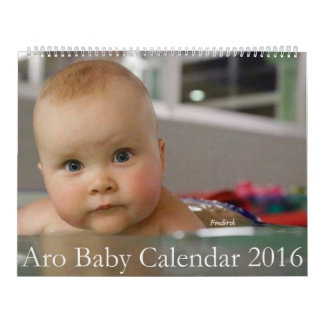 Calendário 2016 do bebê de Aro