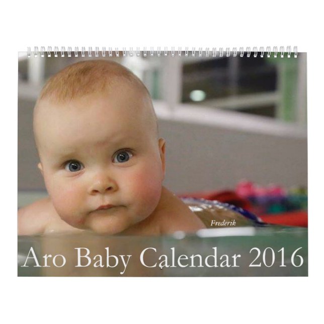 Calendário 2016 do bebê de Aro (Capa)