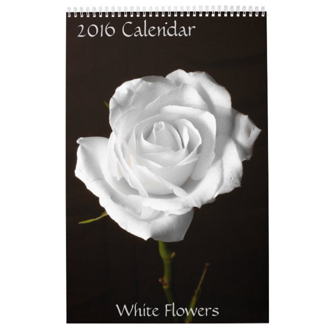 Calendário 2016-Flores Brancas Calendário (Capa)