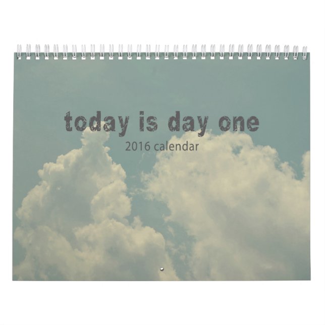 Calendário 2016 inspirado - é hoje o dia um (Capa)