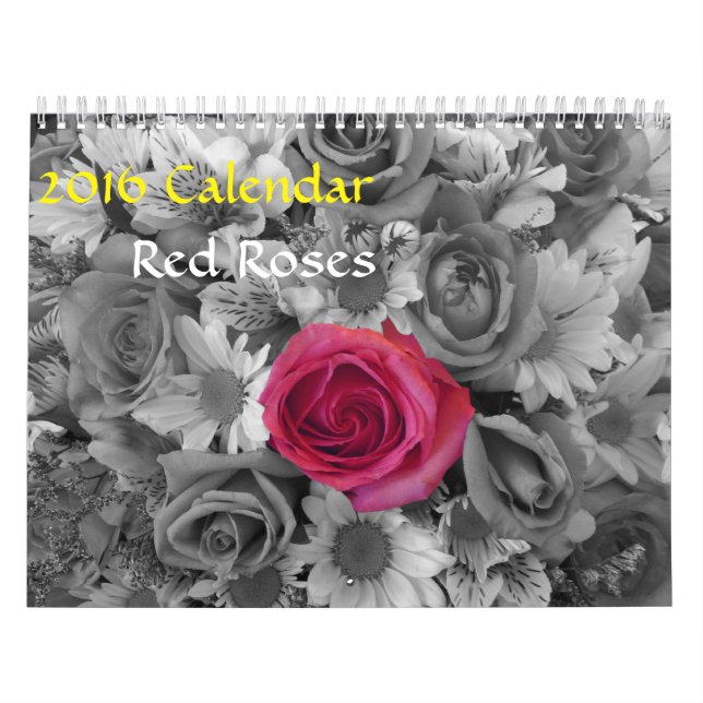 Calendário 2016 - Rosas Vermelhas Calendário (Capa)