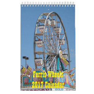 Calendário 2017 das rodas de Ferris