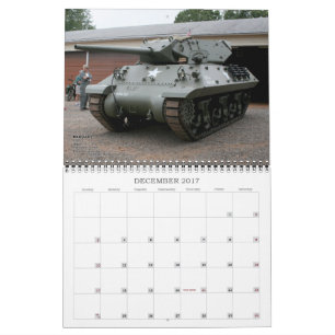 Calendário 2017 do tanque do trovão do rolamento