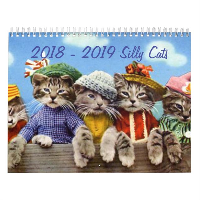 Calendário 2018 - 2019 gatos parvos (Capa)