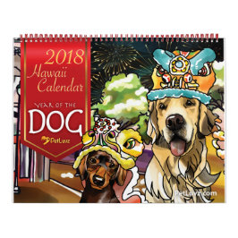 Calendário 2018 Ano do Cão, Havaí