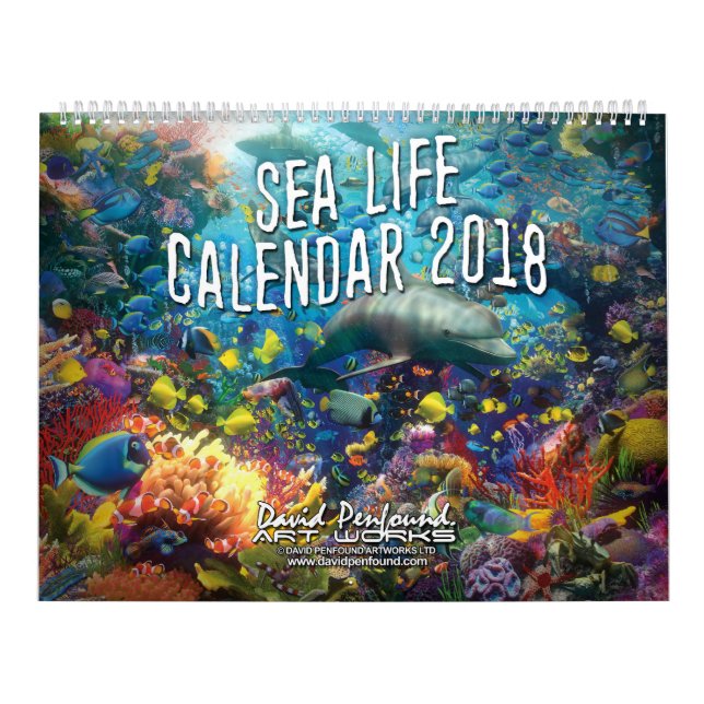 Calendário 2018 da vida marinha (Capa)