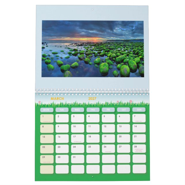 Calendário 2018 de Islândia (Mar 2027)