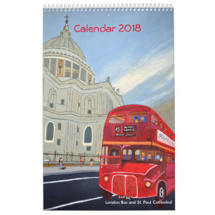Calendário 2018 do ônibus de Londres