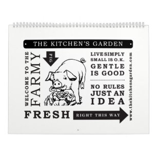 Calendário. 2018. O calendário da fazenda da horta