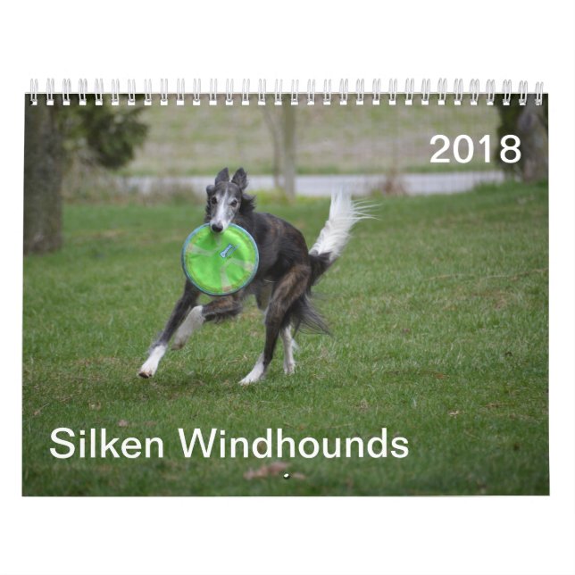 Calendário 2018 Windhounds macios (na ação) (Capa)