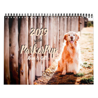 Calendário 2019 com ParkerPup, Reser & brânquia