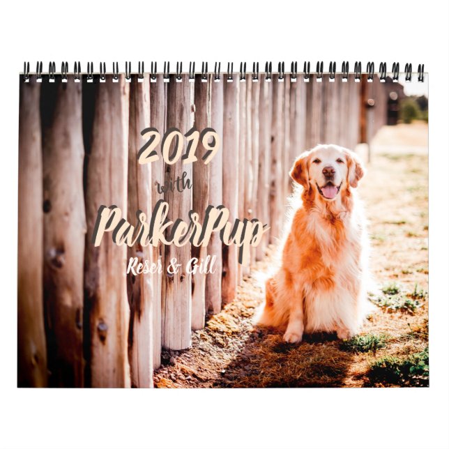 Calendário 2019 com ParkerPup, Reser & brânquia (Capa)