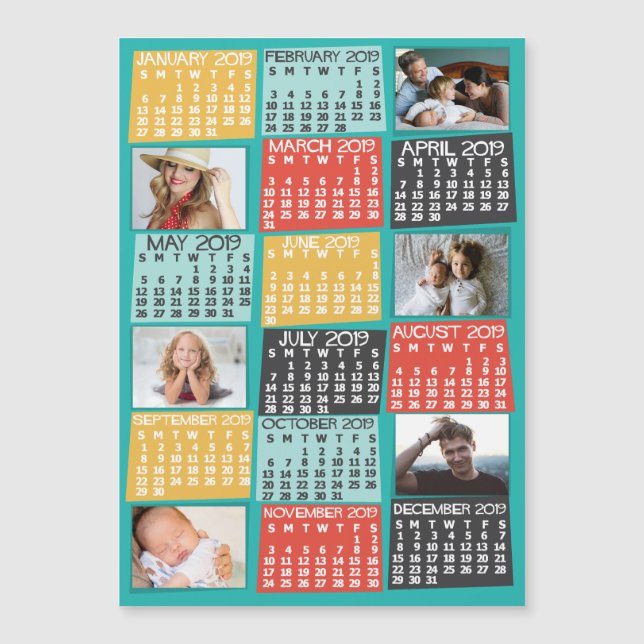 Calendário 2019 (Consulte Descrição de Nova Versão (Frente)