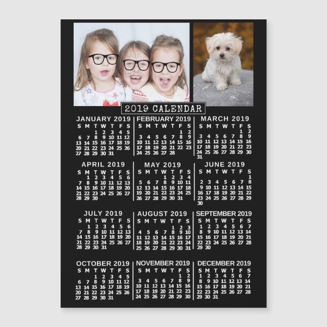 Calendário 2019 (Consulte Descrição de Nova Versão (Frente)