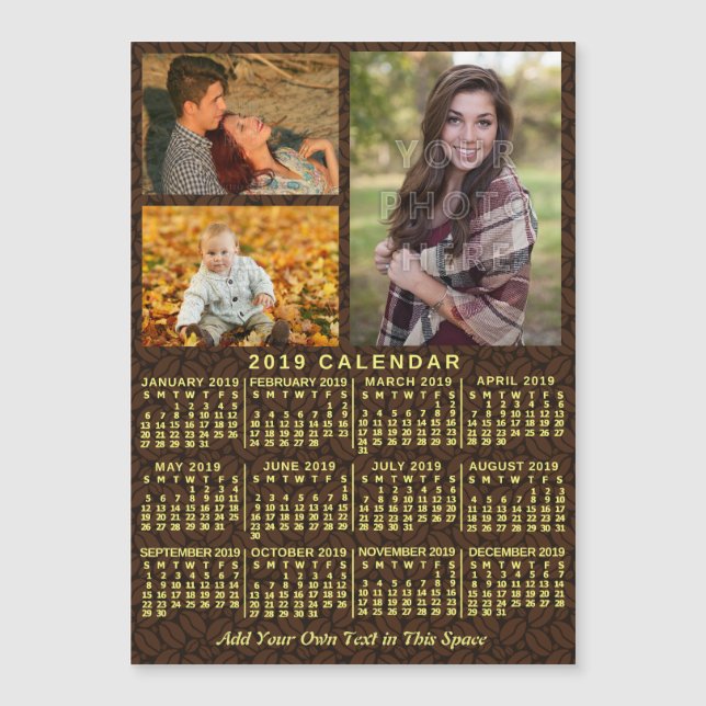 Calendário 2019 (Consulte Descrição de Nova Versão (Frente)