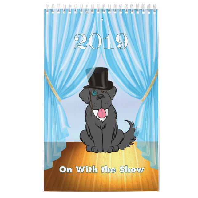 Calendário 2019 do cão de Terra Nova (Capa)