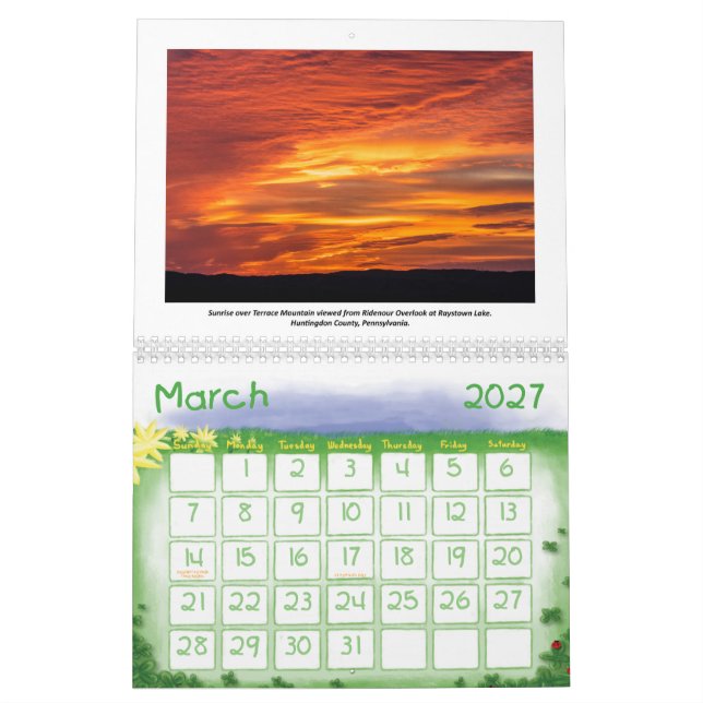 Calendário 2019 do meio das caminhadas de Kyle (Mar 2027)