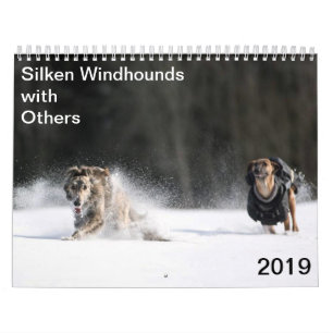 Calendário 2019 Windhounds macios com outro 2