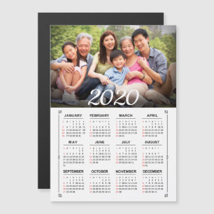 Calendário 2020 Ano Foto Personalizar Magnet