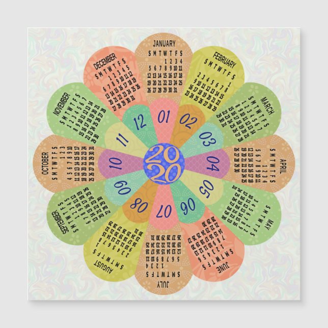 Calendário 2020 (Consulte Descrição de Nova Versão (Frente)