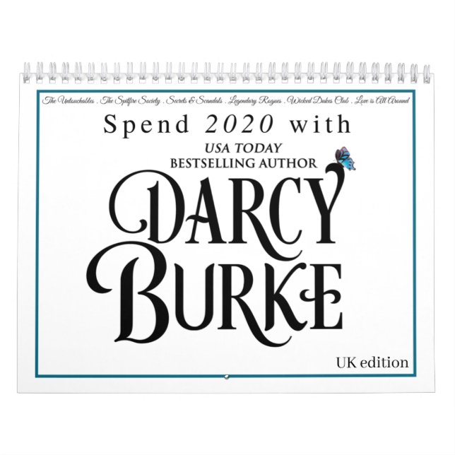Calendário 2020 Darcy Burke Historical Romance Calendar - Rei (Capa)