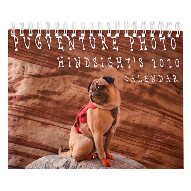 Calendário 2020 do Pugventure Photo Hindsight (Peq (Capa)