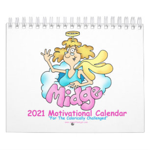Calendário 2021 Angel Midge - Perda de Peso do Cartoon Engra