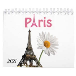 Calendário 2021 Calendar Paris, França