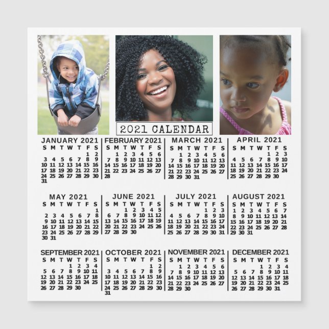 Calendário 2021 (Consulte Descrição de Nova Versão (Frente)