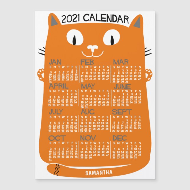 Calendário 2021 (Consulte Descrição de Nova Versão (Frente)
