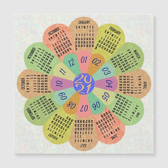 Calendário 2021 (Consulte Descrição de Nova Versão (Frente)