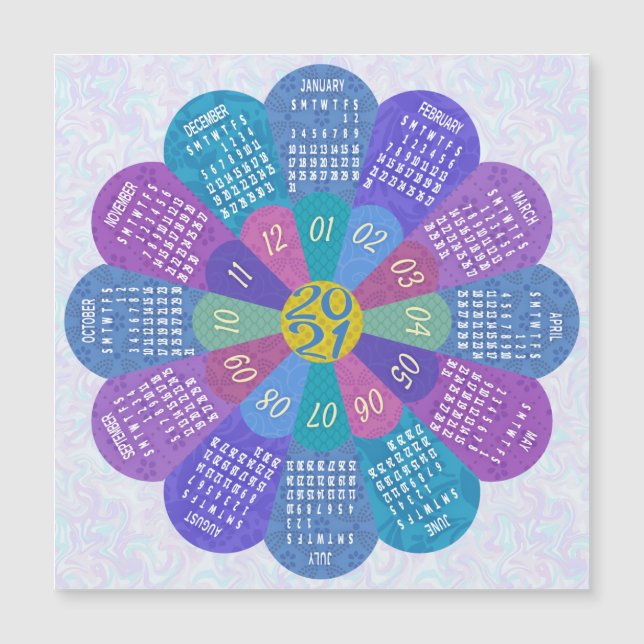 Calendário 2021 (Consulte Descrição de Nova Versão (Frente)