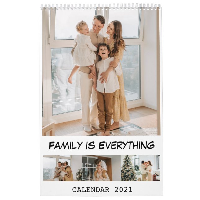 Calendário 2021 Família de Fotos Personalizadas Modernas é Tu (Capa)