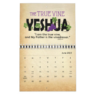 Calendário 2021 YESHUA Jesus, nome judeu Christian Messiah