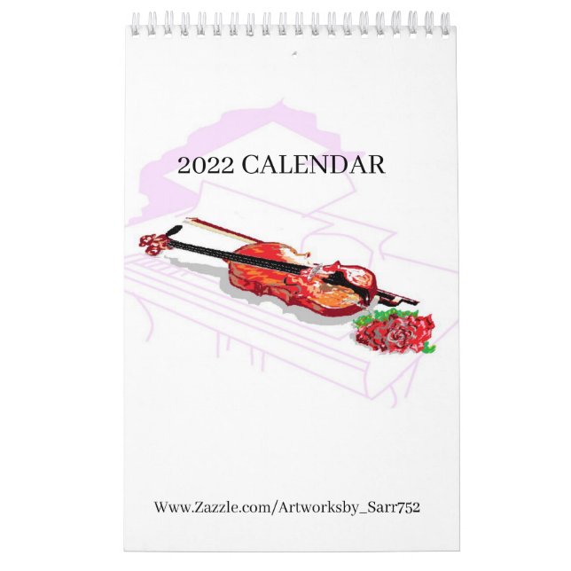 Calendário 2022 ARTWORKSBYSARR / ZAZZLE (Capa)