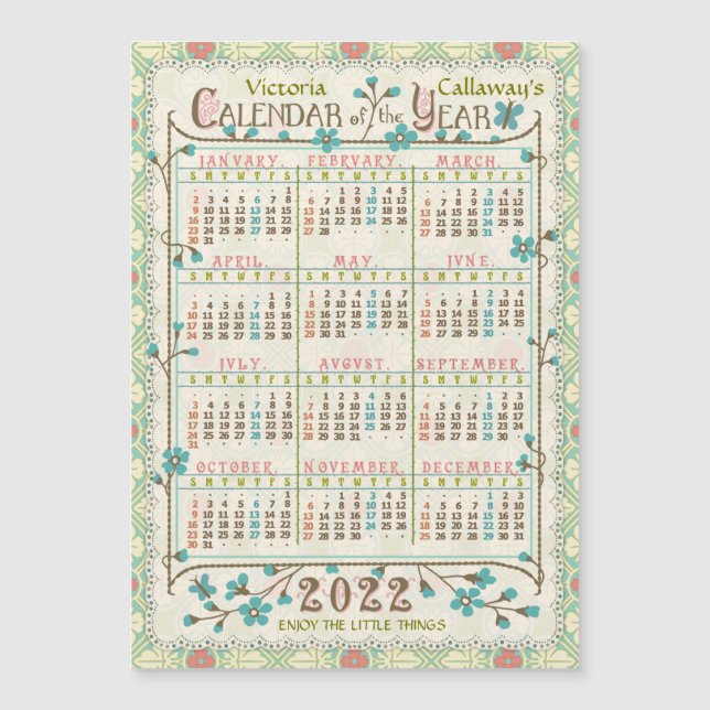 Calendário 2022 (Consulte Descrição para Nova Vers (Frente)