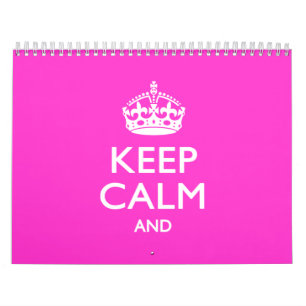 Calendário 2022 - Pink Mensal Mantenha a calma e o seu texto