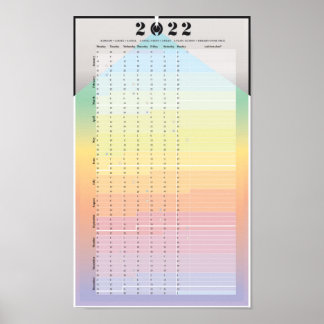 Calendário 2022 - PracticalWoo moon Planer Poster